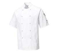 (TG. L) Portwest C733 Giacca da Chef Moderna e Leggera a Maniche Corte Cumbria B
