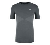 (TG. L) SALEWA Zebru Responsive Short Sleeve Men's Tee, Onyx, L - NUOVO