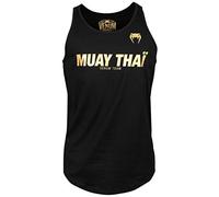 (TG. L) Venum Muay Thai VT, Canotta Uomo, Nero/Oro, L - NUOVO