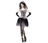 (TG. L) WIDMANN MILANO PARTY FASHION - costume sposa scheletro, vestito, sposa m