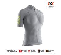 (TG. L) X-Bionic Twyce 4.0 Bike Zip Shirt Short Sleeve Women, Donna, Dolomite Gr