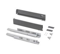 (TG. L500mm) Emuca - Kit cassetto per cucina o bagno con regolazione 3D, altezza
