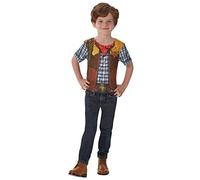 (TG. (Large, 7-8 Years)) Rubie' s Costume da bambina di cowboy t-shirt ufficiale