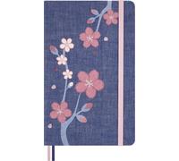(TG. Large) Moleskine Taccuino Sakura, Taccuino a Righe, Copertina Rigida in Tes
