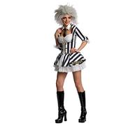 (TG. Large UK 12 -14) Rubie's Beetle Juice + Parrucca da Donna Halloween Sexy Be