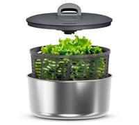 (TG. Large) Zyliss Easy Spin Centrifuga per Insalata Grande in Acciaio Inox, Cap