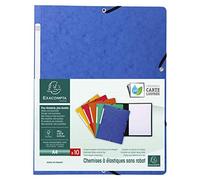 (TG. Lot de 10) Exacompta 55412E Blu cartella. 10 pezzi - NUOVO
