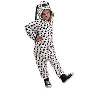 (TG. M (5-7 anni)) Rubies Costume Dalmata per bambino e bambina, Tuta con cappuc