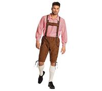 (TG. M (50/52)) Boland- Tirolese Werner Costume Adulto, Marrone/Rosso/Bianco, M