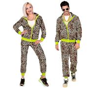 (TG. M) "80's LEOPARD SHELL SUIT" (jacket, pants) - (M) - NUOVO