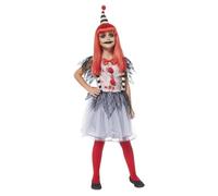 (TG. M (9-10 anni)) Rubies Costume Ragazz Clown per bambina e bambina, Vestito e