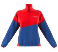 (TG. M) adidas Donna Terrex Multi CLIMAWARM Fleece Anorak, pure ruby/semi cobalt