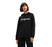 (TG. M) Desigual Black Sweat_Plata 2000 Nero Maglione, M Donna - NUOVO