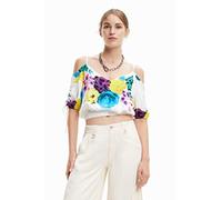 (TG. M) Desigual Blus_Bernadette-Lacroix 1000 Blouse, Bianco, M Donna - NUOVO