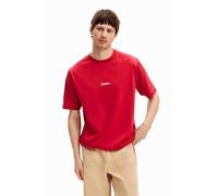 (TG. M) Desigual Man Knit-Maglietta a Maniche Corte T-Shirt, Colore: Rosso, M Uo