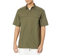 (TG. M) Dickies Maglietta da Uomo a Maniche Corte Ripstop Work, Rinsed Military