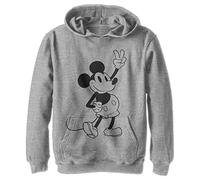 (TG. M) Disney Simple Mickey Outline Felpa con, Sportivo Heather, M Bambino - NU