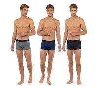 (TG. M) HOM Lot de 3 Boxers Tonal Pack #2 Slip Boxer, Noir + Gris + Marine, M Uo
