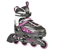 (TG. M) Hudora - Pattini in Linea da Bambino Mia, Nero (Nero/Rosa), M - NUOVO