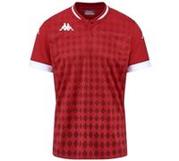 (TG. M) Kappa Bofi Maglietta, Rosso/Bianco, M Uomo - NUOVO