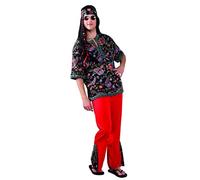 (TG. M/L) Boland- Hippie Figlio dei Fiori Flower Beetle Costume Adulto, Rosso/Ne