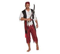 (TG. M-L) Boland- Pirata Jack Costume Adulto, Bianco/Rosso/Nero, M/L, 83845 - NU