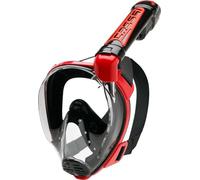(TG. M/L) CRESSI Duke Dry Full Face Mask Black/Red M/L - Maschera Integrale Gran