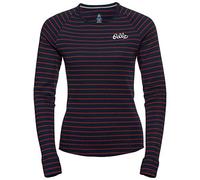 (TG. M) Odlo Donna Maglia funzionale a maniche lunghe con stampa a righe ACTIVE