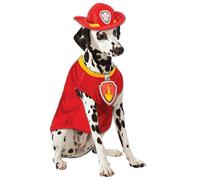 (TG. M) Paw Patrol Marshall The Fire Dog Pet Fancy Dress Costume Medium - NUOVO