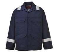 (TG. M) Portwest FR25 Giacca Plus Bizflame, Taglia M, Navy - NUOVO