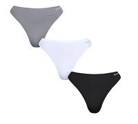 (TG. M) Reebok Rae Perizoma, Nero/Bianco/Grigio Freddo, M (Pacco da 3) Donna - N
