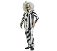 (TG. M) Rubies Costume Beetlejuice per adulti, Giacca e pantaloni stampati in di