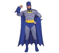 (TG. M) Rubie's, prodotto ufficiale, costume da Batman per adulto, versione delu