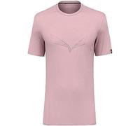(TG. M) Salewa Puez Eagle Sketch Merino T-Shirt Men, Zephyr Melange, M - NUOVO