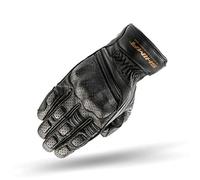 (TG. M) SHIMA AVIATOR BLACK, Guanti da moto da uomo in pelle d'epoca (Nero, M) -