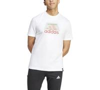 (TG. M Tall) adidas Uomo Codes BOS Graphic Tee, White, M Tall - NUOVO