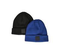 (TG. M) Urban Classics Berretto Unisex per Bambini, Nero/Blu Reale, M - NUOVO
