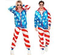 (TG. M) WIDMANN MILANO PARTY FASHION - Costume tuta, USA, Stelle e strisce, comp