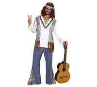 (TG. M) "WOODSTOCK HIPPIE MAN" (shirt withvest, pants, headband) - (S) - NUOVO
