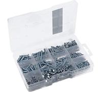 (TG. M4) Connex Assortimento di viti filettate, 366 pezzi, diverse misure, testa