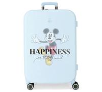 (TG. Maleta mediana) Disney Mickey Happiness Valigia media Blu 48x70x28 cm ABS r