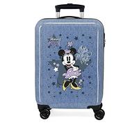 (TG. Maleta) Valigia da cabina Disney Minnie Style blu 38x55x20 cm rigida ABS ch