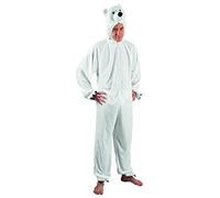 (TG. max 1,80 m) Boland- Costume Tuta Peluche Orso Polare per Adulti, Bianco, ma