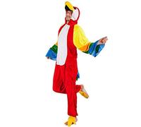 (TG. max 1,80 m) Boland Costume Tuta Peluche Pappagallo per Adulti, Multicolore,
