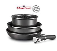(TG. Medidas Interior Cazo 20 cm, Tartera 26 cm Y sartén 28 cm) Magefesa K2 Set