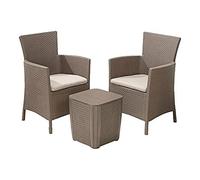 (TG. Medio) Keter Iowa Balcony Set, Cappuccino - NUOVO