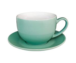 (TG. Medio) Olympia GL461 Caffè Tazza per cappuccino, 340 ml, 12 oz, Aqua (Conf