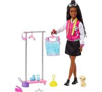 (TG. medium) Barbie - Brooklyn Stylist, playset con bambola Barbie Brooklyn, un