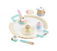 (TG. Medium) Fisher-Price - Servizio da Tè in Legno, set giocattolo con teiera,