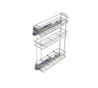 (TG. Moduli 200mm (H80)) Emuca - Carrello portabottiglie estraibile con chiusura